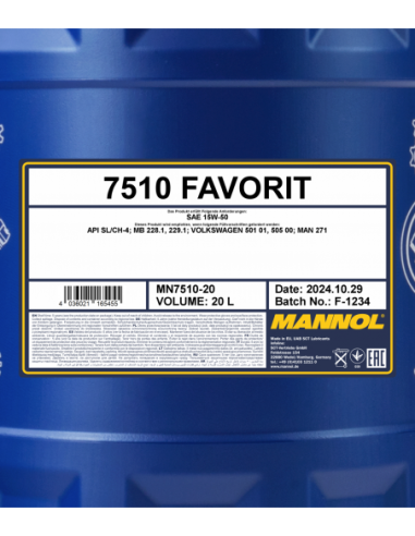 MANNOL FAVORIT 15W-50