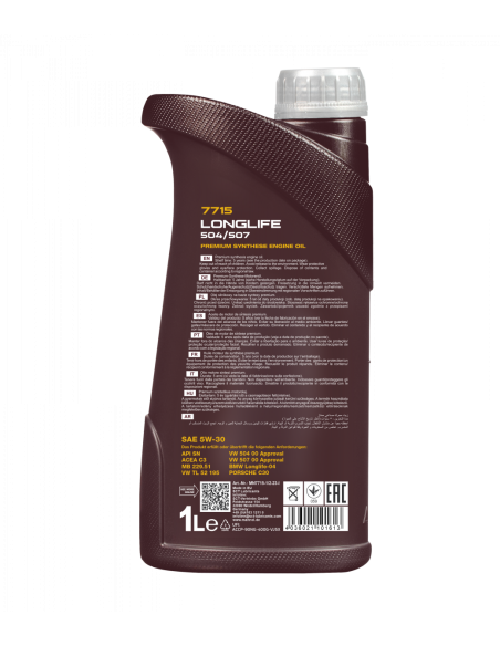 MANNOL LONGLIFE 504/507 5W-30
