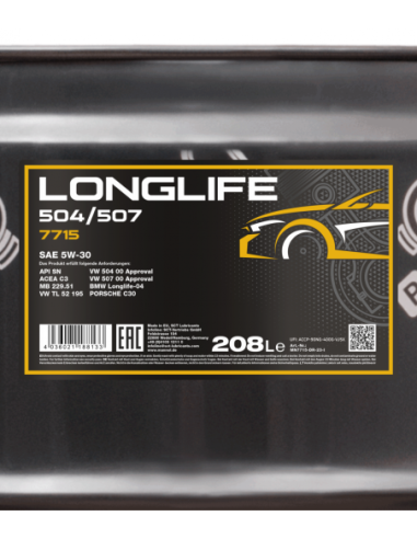 MANNOL LONGLIFE 504/507 5W-30