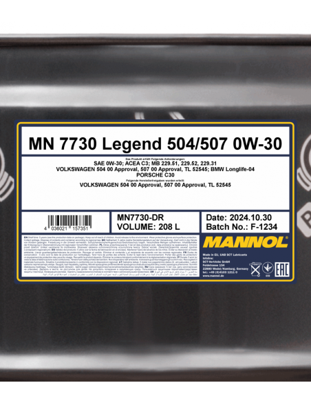 MANNOL LEGEND 504/507 0W-30