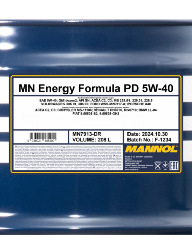 MANNOL ENERGY FORMULA PD 5W-40