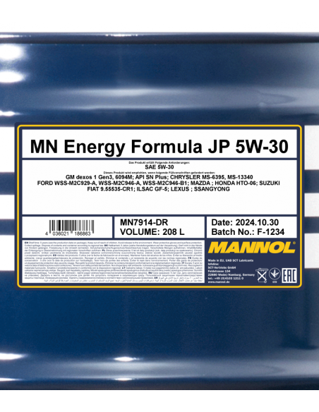MANNOL ENERGY FORMULA JP 5W-30