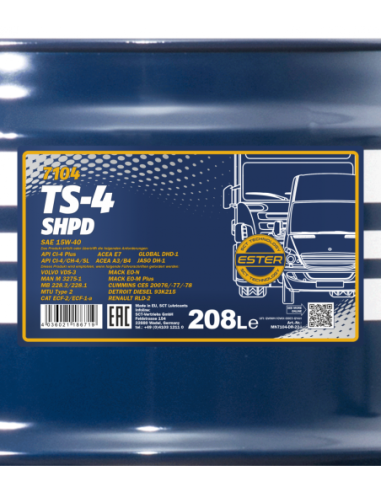 MANNOL TS-4 SHPD 15W-40 EXTRA