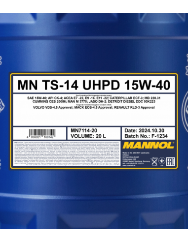 MANNOL UHPD TS-14 15W-40