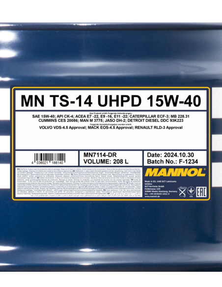 MANNOL UHPD TS-14 15W-40