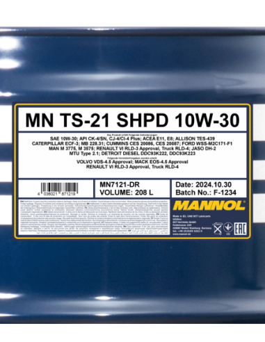 MANNOL TS-21 SHPD 10W-30