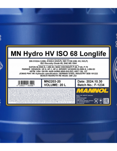 MANNOL HYDRO HV ISO 68