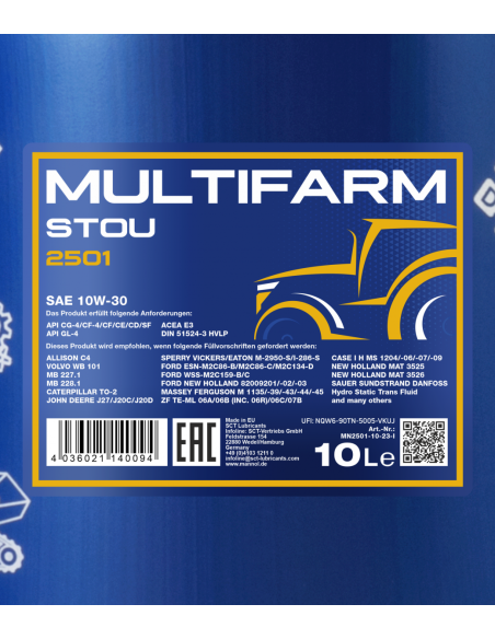MANNOL MULTIFARM STOU 10W-30