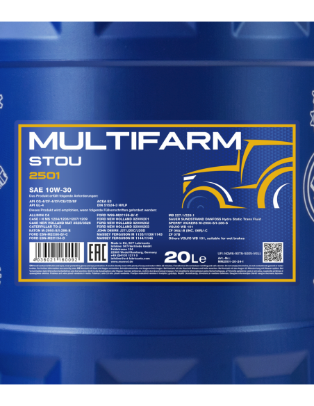 MANNOL MULTIFARM STOU 10W-30