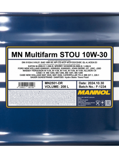 MANNOL MULTIFARM STOU 10W-30
