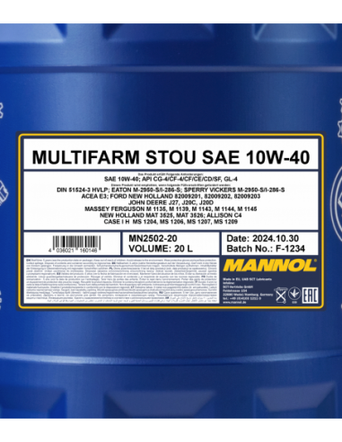MANNOL MULTIFARM STOU 10W-40