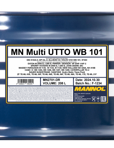MANNOL UTTO WB 101