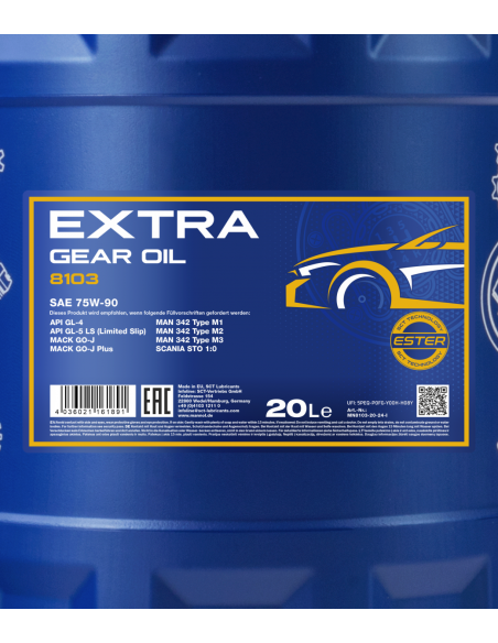 MANNOL EXTRA 75W-90 GL-5 LS