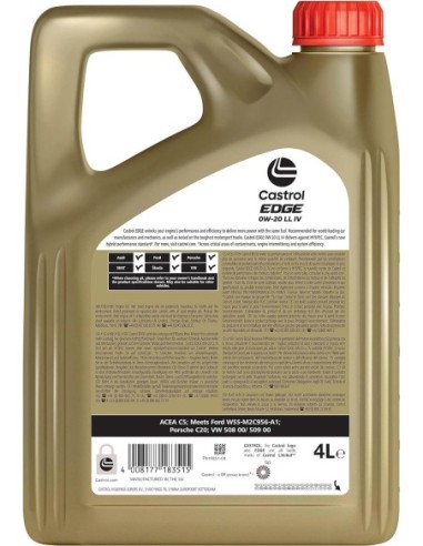 CASTROL EDGE 0W-20 LL IV