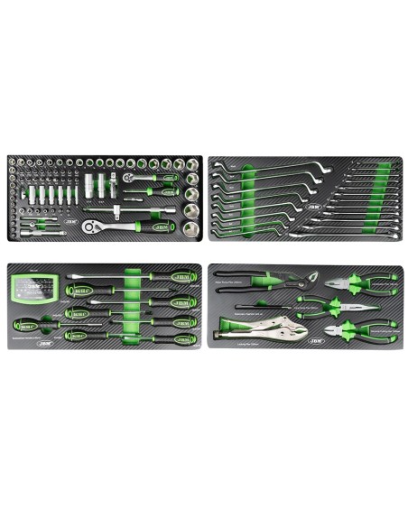 CAJA METÁLICA CON HERRAMIENTAS 143 PIEZAS CINCADO