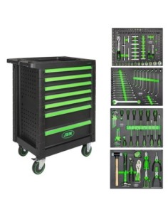 CARRO DE HERRAMIENTAS 7 CAJONES VERDE