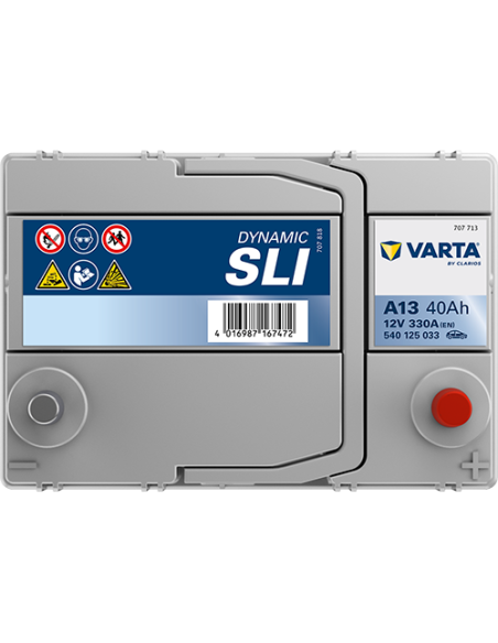 BATERÍA VARTA A13 DYNAMIC SLI 40 Ah  330  ARRANQUE + DERECHA