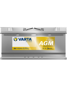 BATERÍA VARTA A4 DYNAMIC AGM 105 Ah  950  ARRANQUE + DERECHA 2