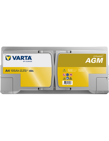 BATERÍA VARTA A4 DYNAMIC AGM 105 Ah  950  ARRANQUE + DERECHA