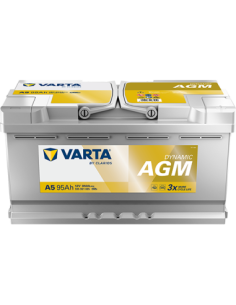 BATERÍA VARTA A5 DYNAMIC AGM 95 Ah  850  ARRANQUE + DERECHA