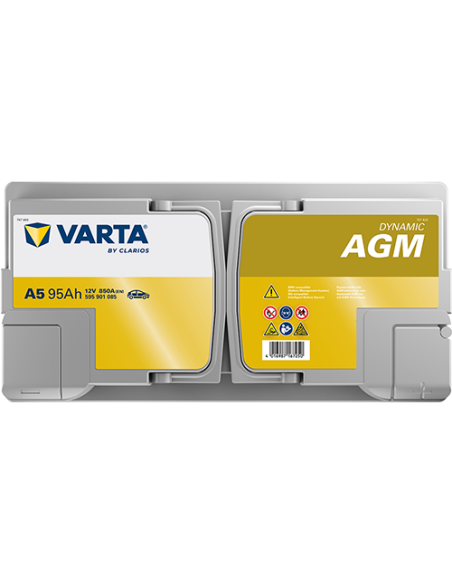 BATERÍA VARTA A5 DYNAMIC AGM 95 Ah  850  ARRANQUE + DERECHA
