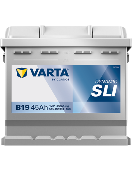 BATERÍA VARTA B19 DYNAMIC SLI 45 Ah  400  ARRANQUE + DERECHA