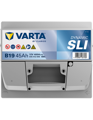 BATERÍA VARTA B19 DYNAMIC SLI 45 Ah  400  ARRANQUE + DERECHA