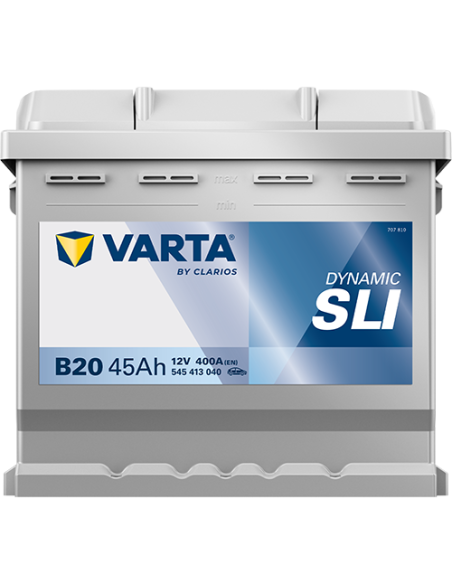 BATERÍA VARTA B20 DYNAMIC SLI 45 Ah  400  ARRANQUE + IZQUIERDA