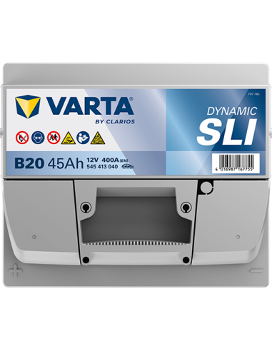 BATERÍA VARTA B20 DYNAMIC SLI 45 Ah  400  ARRANQUE + IZQUIERDA
