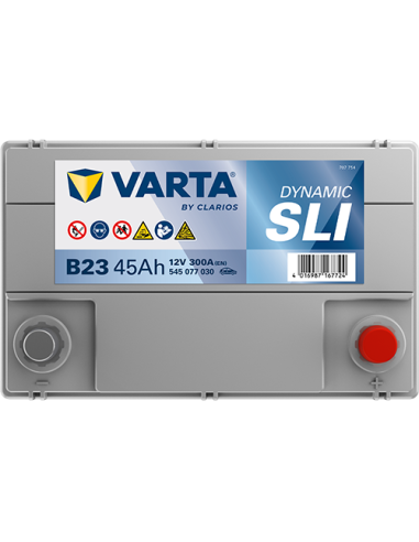 BATERÍA VARTA B23 DYNAMIC SLI 45 Ah  300  ARRANQUE + DERECHA