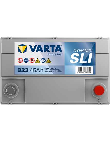 BATERÍA VARTA B23 DYNAMIC SLI 45 Ah  300  ARRANQUE + DERECHA