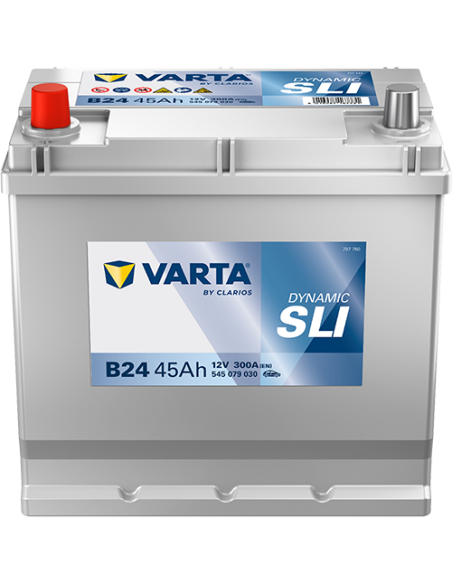 BATERÍA VARTA B24 DYNAMIC SLI 45 Ah  300  ARRANQUE + IZQUIERDA