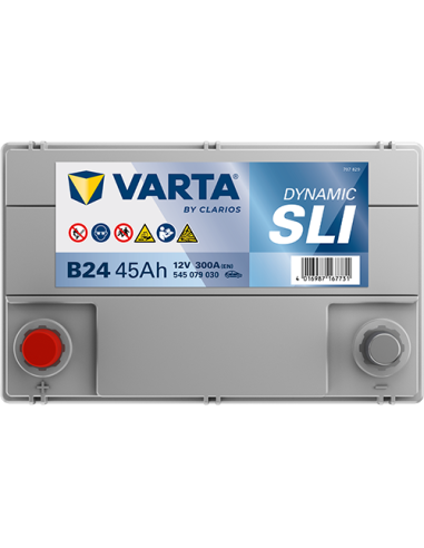 BATERÍA VARTA B24 DYNAMIC SLI 45 Ah  300  ARRANQUE + IZQUIERDA