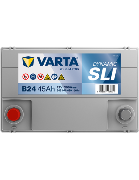BATERÍA VARTA B24 DYNAMIC SLI 45 Ah  300  ARRANQUE + IZQUIERDA