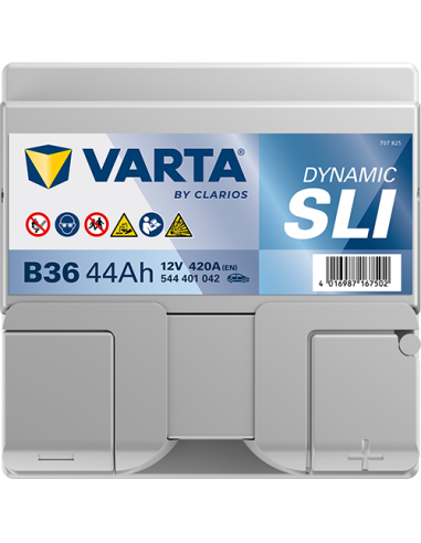 BATERÍA VARTA B36 DYNAMIC SLI 44 Ah  420  ARRANQUE + DERECHA