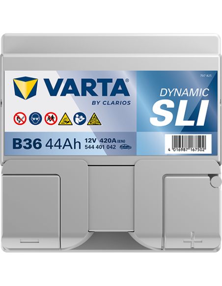 BATERÍA VARTA B36 DYNAMIC SLI 44 Ah  420  ARRANQUE + DERECHA