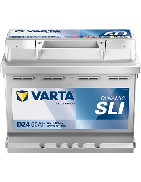 BATERÍA VARTA D24 DYNAMIC SLI 60 Ah  540  ARRANQUE + IZQUIERDA