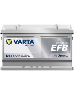 BATERÍA VARTA D54 DYNAMIC EFB 65 Ah  650  ARRANQUE + DERECHA 2