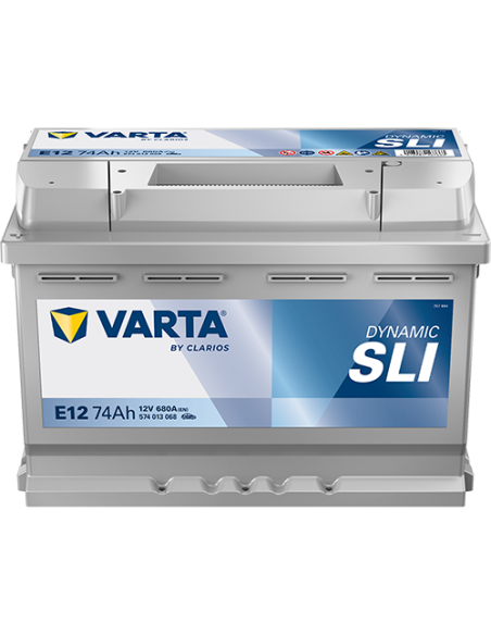 BATERÍA VARTA E12 DYNAMIC SLI 74 Ah ARRANQUE 680 + IZQUIERDA