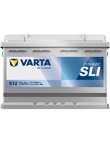 BATERÍA VARTA E12 DYNAMIC SLI 74 Ah ARRANQUE 680 + IZQUIERDA