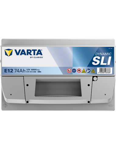 BATERÍA VARTA E12 DYNAMIC SLI 74 Ah ARRANQUE 680 + IZQUIERDA