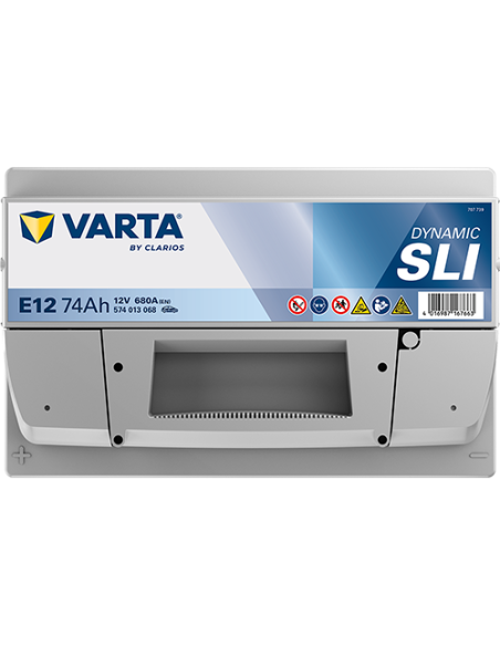 BATERÍA VARTA E12 DYNAMIC SLI 74 Ah ARRANQUE 680 + IZQUIERDA