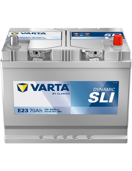 BATERÍA VARTA E23 DYNAMIC SLI 70 Ah ARRANQUE 630 + DERECHA