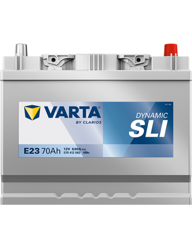 BATERÍA VARTA E23 DYNAMIC SLI 70 Ah ARRANQUE 630 + DERECHA