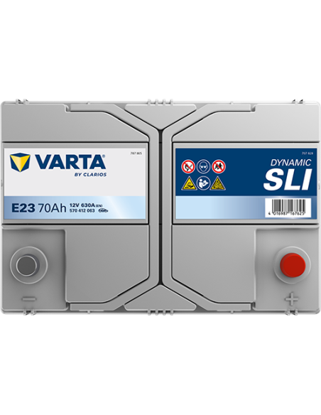 BATERÍA VARTA E23 DYNAMIC SLI 70 Ah ARRANQUE 630 + DERECHA