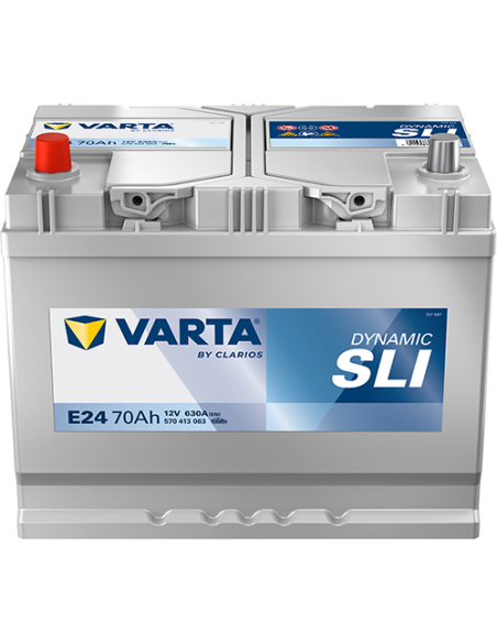 BATERÍA VARTA E24 DYNAMIC SLI 70 Ah ARRANQUE 630 + IZQUIERDA
