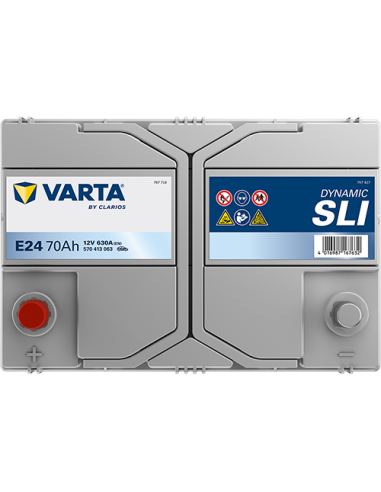 BATERÍA VARTA E24 DYNAMIC SLI 70 Ah ARRANQUE 630 + IZQUIERDA