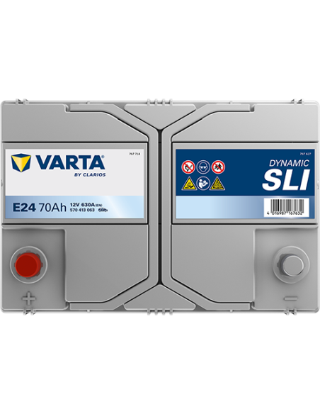 BATERÍA VARTA E24 DYNAMIC SLI 70 Ah ARRANQUE 630 + IZQUIERDA