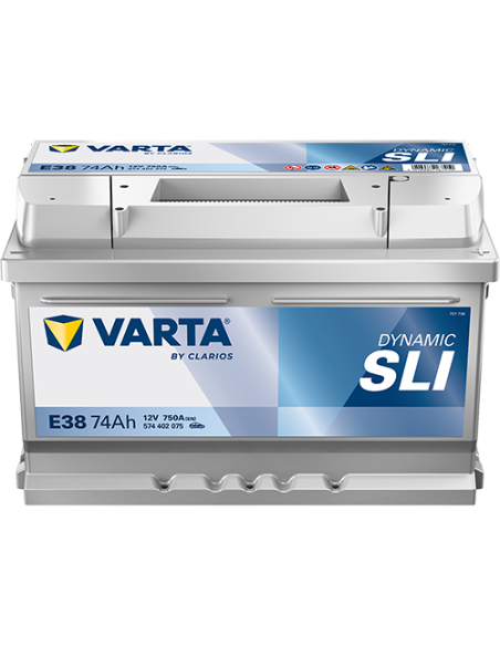 BATERÍA VARTA E38 DYNAMIC SLI 74 Ah ARRANQUE 750 + DERECHA