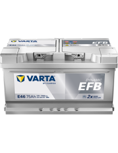 BATERÍA VARTA E46 DYNAMIC EFB 75 Ah  730  ARRANQUE + DERECHA